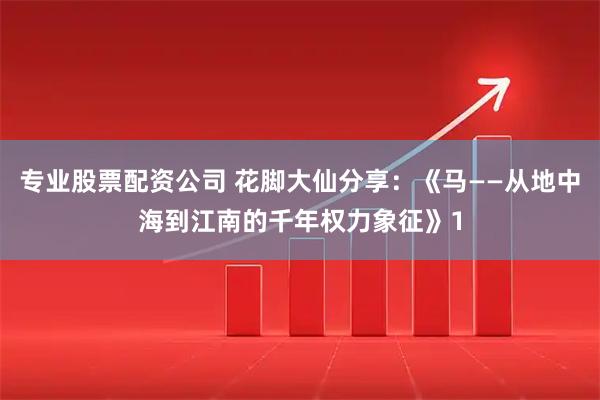 专业股票配资公司 花脚大仙分享：《马——从地中海到江南的千年权力象征》1